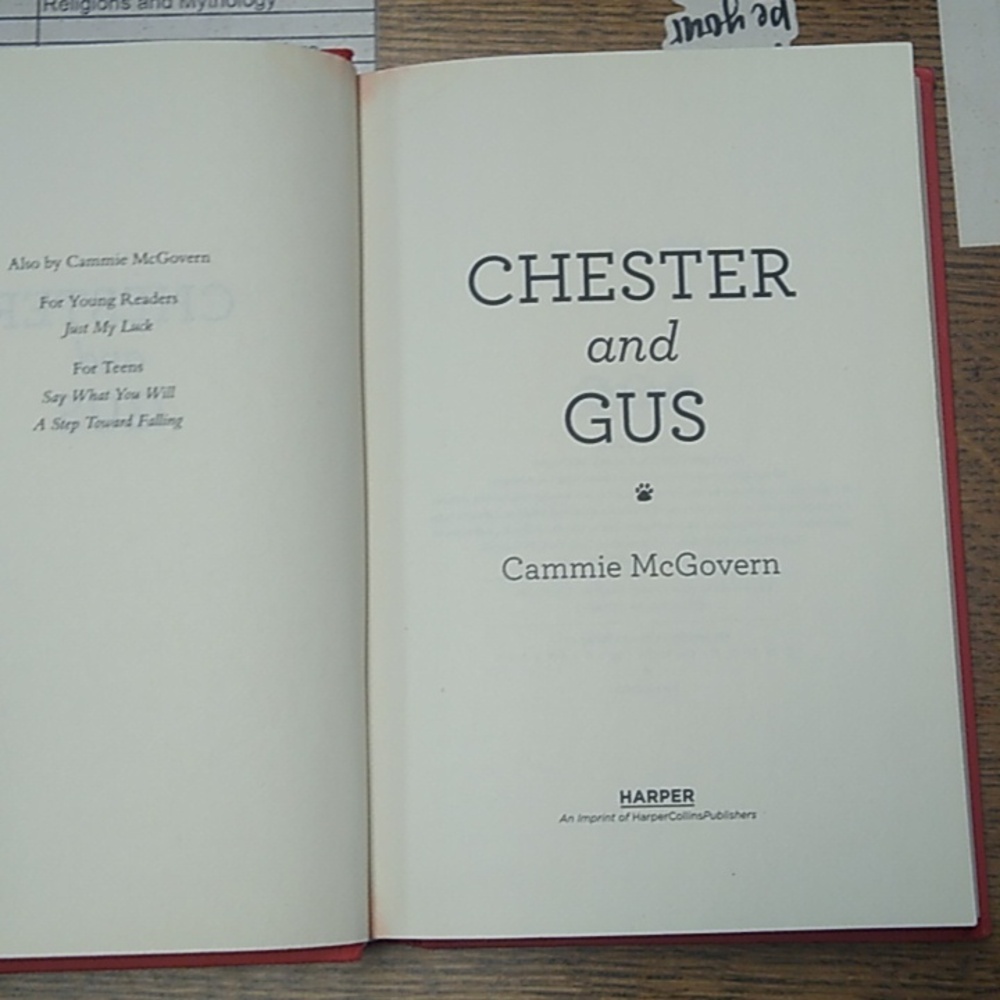 Chester Gus Cammie McGovern Children's Chapter Book Junior Fiction Homeschool
